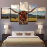 Tableau Texas longhorn décoratif pour une ambiance rustique