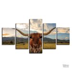 Décoration murale Texas longhorn, touche artistique unique