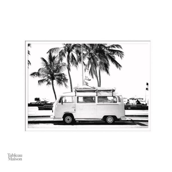 Tableau artistique sur le thème automobile en noir et blanc
