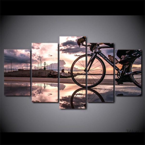 Tableau artistique inspiré par le style Colnago