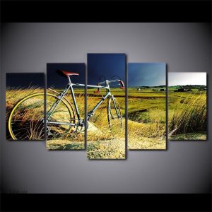 Vélo sur toile, ambiance naturelle et apaisante