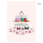 Œuvre moderne inspirée des couleurs de vernis à ongle