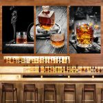 Tableau Verre de Whisky élégant pour décoration intérieure