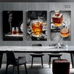 Art mural whisky, design raffiné pour les amateurs de spiritueux