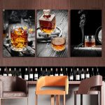 Tableau décoratif sur le thème du whisky pour salon