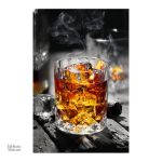 Tableau contemporain inspiré par l'univers du whisky