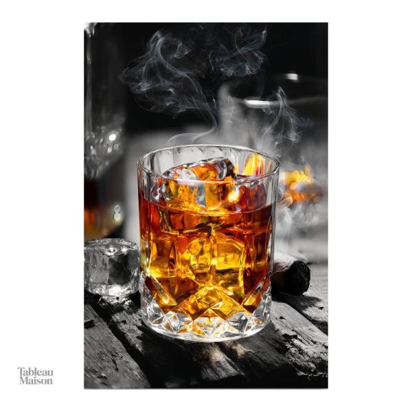 Tableau contemporain inspiré par l'univers du whisky