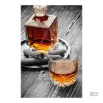 Tableau décoratif verre de whisky, idéal pour une cave à vin