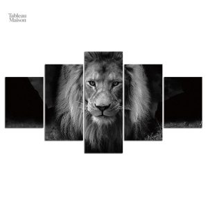 Illustration de lion, tableau artistique unique