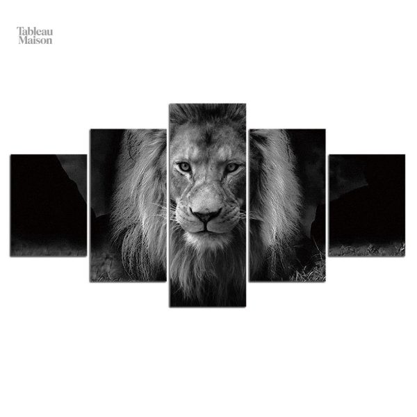 Illustration de lion, tableau artistique unique