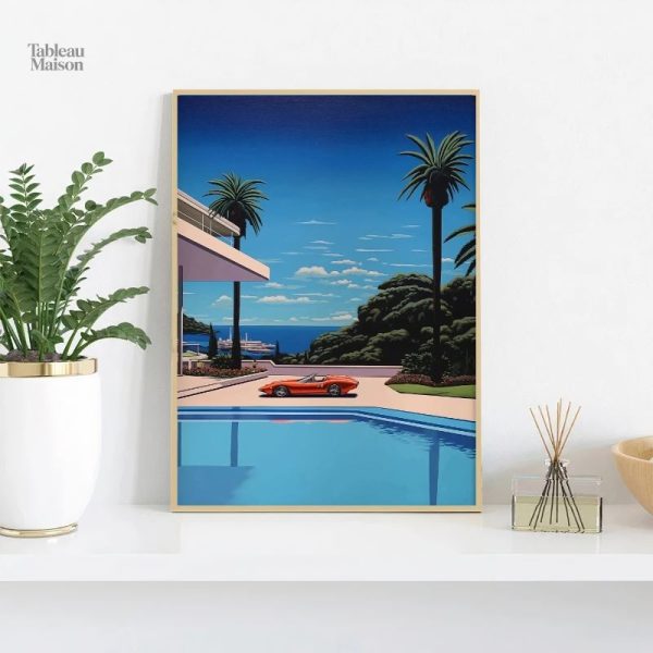 Tableau Villa Piscine Japonais