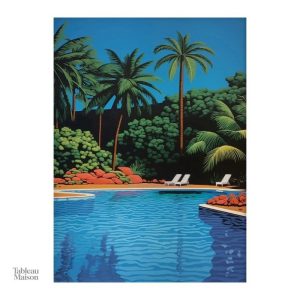 Art mural représentant un paysage japonais apaisant
