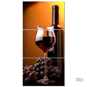 Art mural vin rouge, ambiance conviviale en cuisine