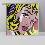 Œuvre pop art au style vintage coloré