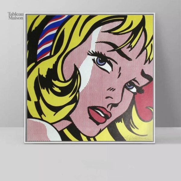 Œuvre pop art au style vintage coloré