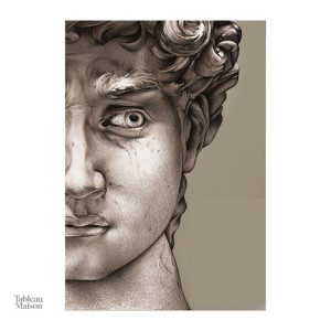 Œuvre d'art classique, tableau visage de David