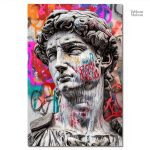 Tableau street art représentant un visage iconique