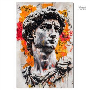 Peinture murale moderne avec un motif de David