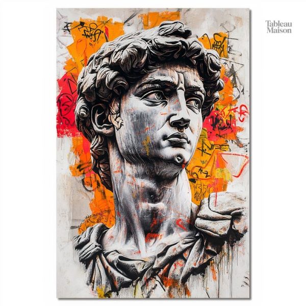 Peinture murale moderne avec un motif de David
