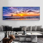 Tableau Voilier au Coucher du Soleil