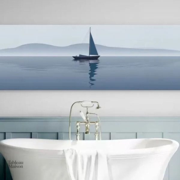 Tableau bateau représentant un voilier paisible
