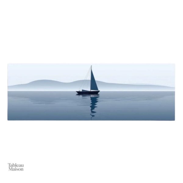 Tableau de bateau sur un lac calme et apaisant