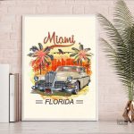 Visuel d'un tableau sur le thème des voitures de Cuba