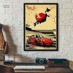 Peinture représentant une voiture japonaise