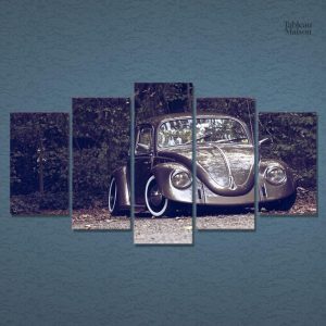 Tableau décoratif illustrant la mythique Coccinelle VW