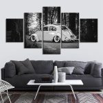 Tableau décoratif VW Cox en style vintage