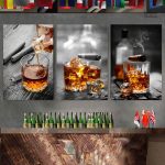 Tableau Whisky et Cigare pour décoration de cuisine