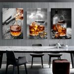 Tableau décoratif pour amateurs de whisky et de cigares