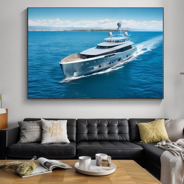 Tableau Yacht, œuvre artistique sur le thème nautique