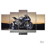 Illustration stylisée de la Yamaha YZF R1, passion moto