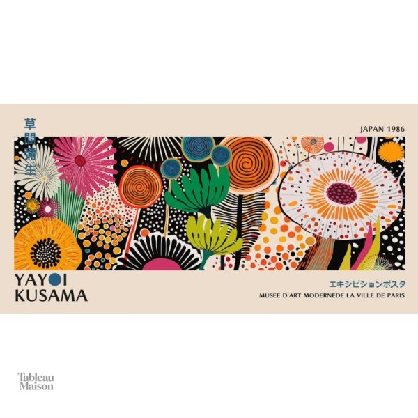 Tableau moderne de Yayoi Kusama, style unique et captivant