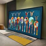Art mural zèbre dans un style pop art