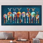 Œuvre pop art zèbre au design audacieux