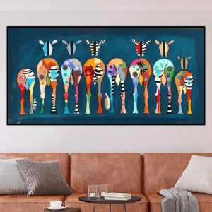 Œuvre pop art zèbre au design audacieux