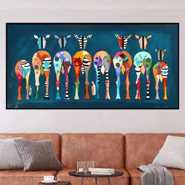 Œuvre pop art zèbre au design audacieux