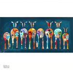 Tableau artistique zèbre pour décoration intérieure