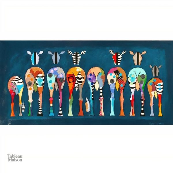 Tableau artistique zèbre pour décoration intérieure