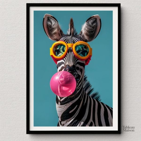 Zèbre en style pop art coloré