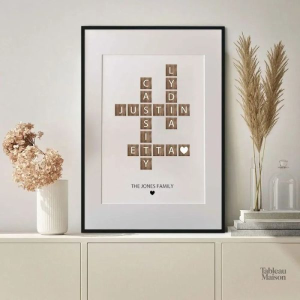 Tableau personnalisé scrabble familial