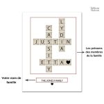 Décoration murale scrabble personnalisée