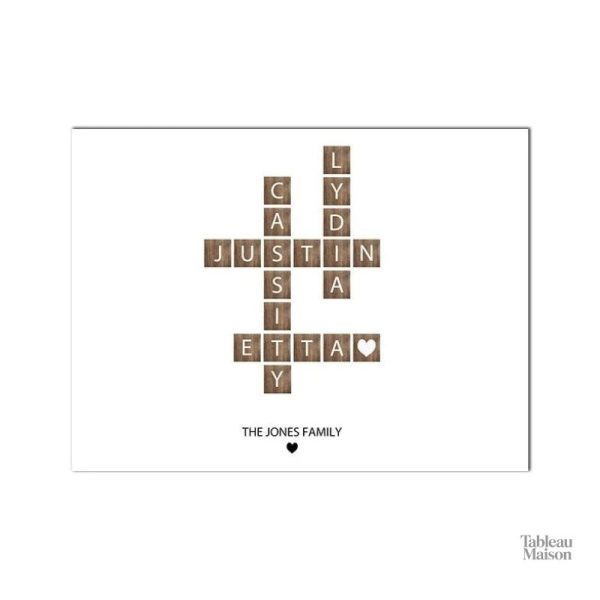 Création de tableau scrabble sur mesure