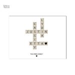 Tableau de famille design scrabble