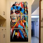 Oeuvre d'art sur le thème amérindien, style moderne