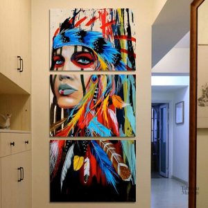 Oeuvre d'art sur le thème amérindien, style moderne