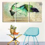 Tableau Ballerine artistique sur fond pastel