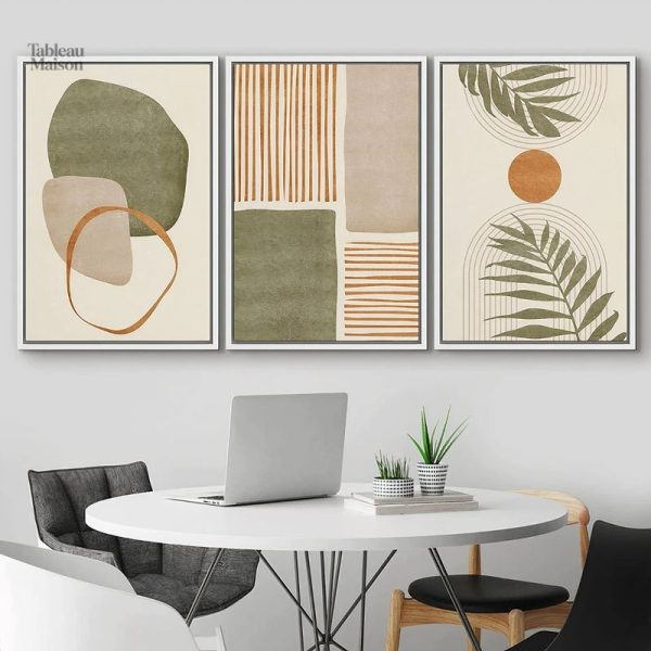 Tableau abstrait en trois parties